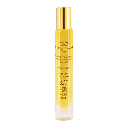 Huile de graines de figue de barbarie sauvage bio SEMYAS BIO – flacon roll-on 10 ml certifié Ecocert.